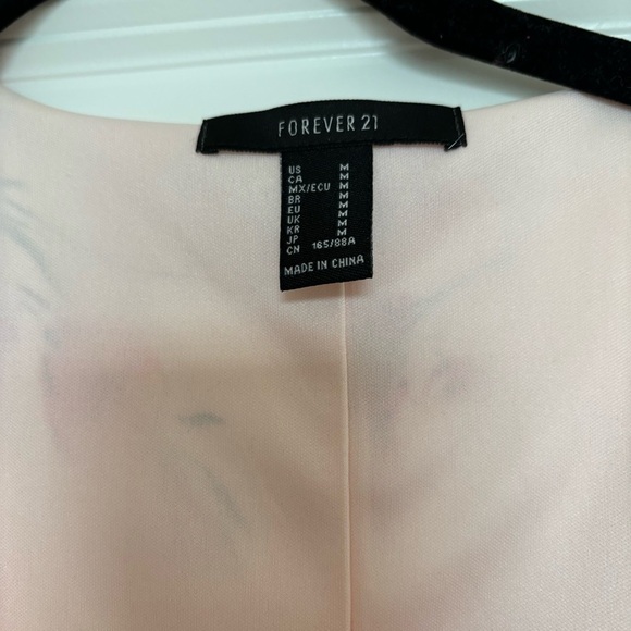 Forever 21 Light Pink Floral Long Sleeve Wrap Dress Mini size M - Picture 3 of 13